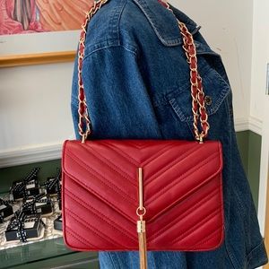 Red Vegan Leather Bag by Bagamour